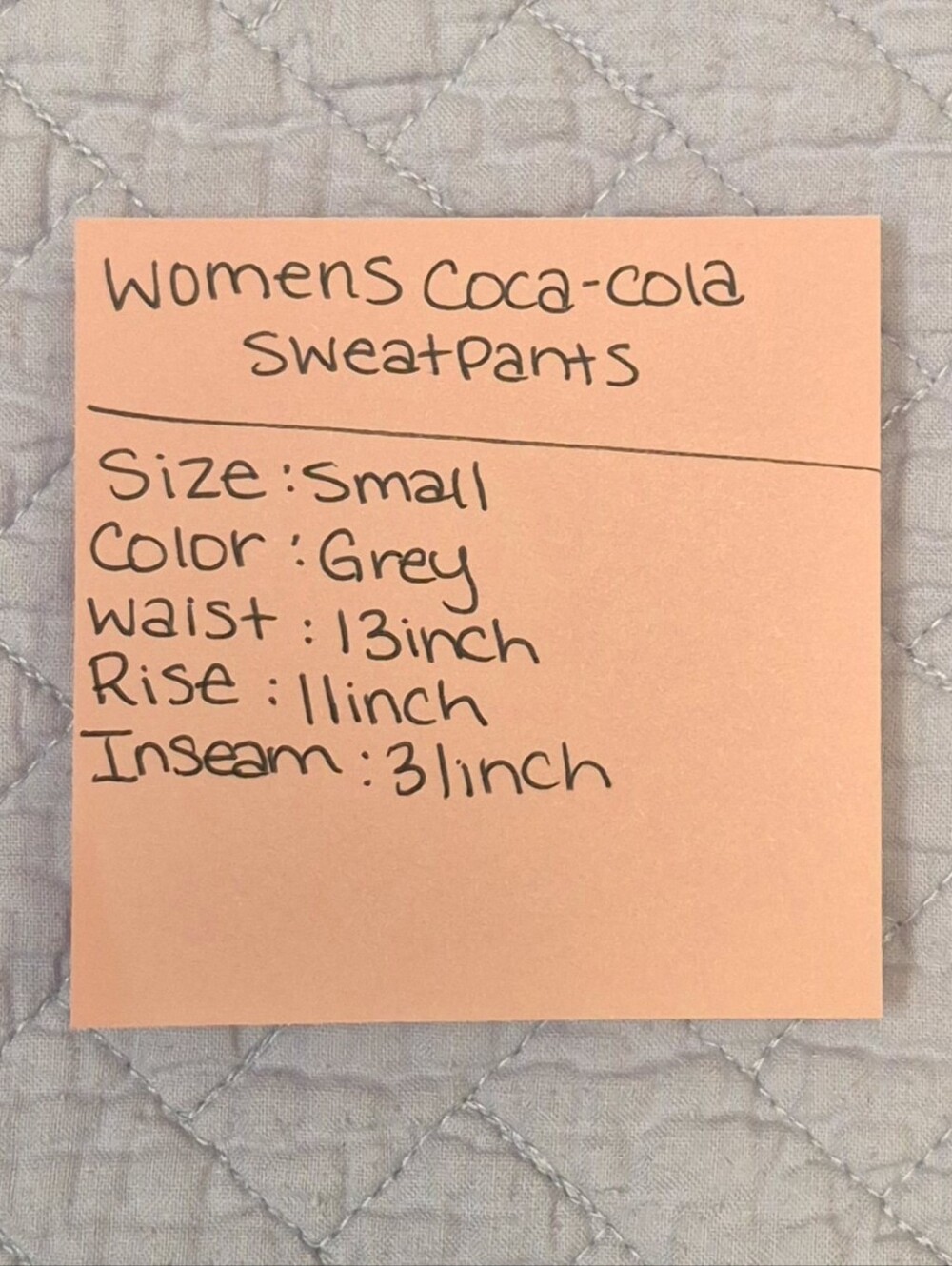 Coca-Cola Womens Light Heather Gray Lounge Pants Size Small - Picture 5 of 5